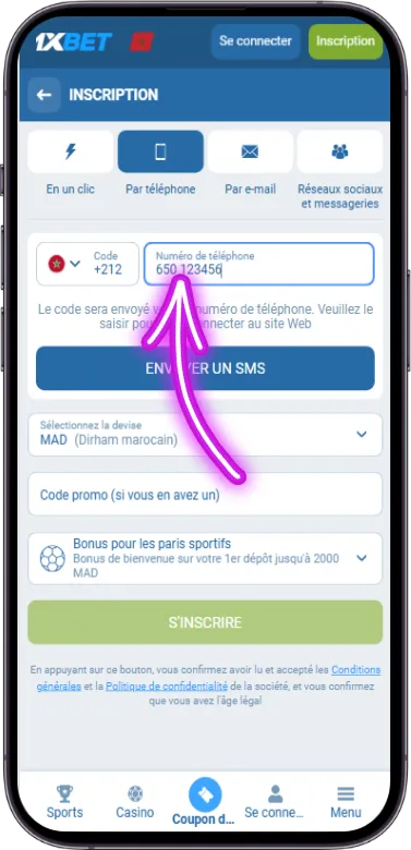 Saisie des données personnelles